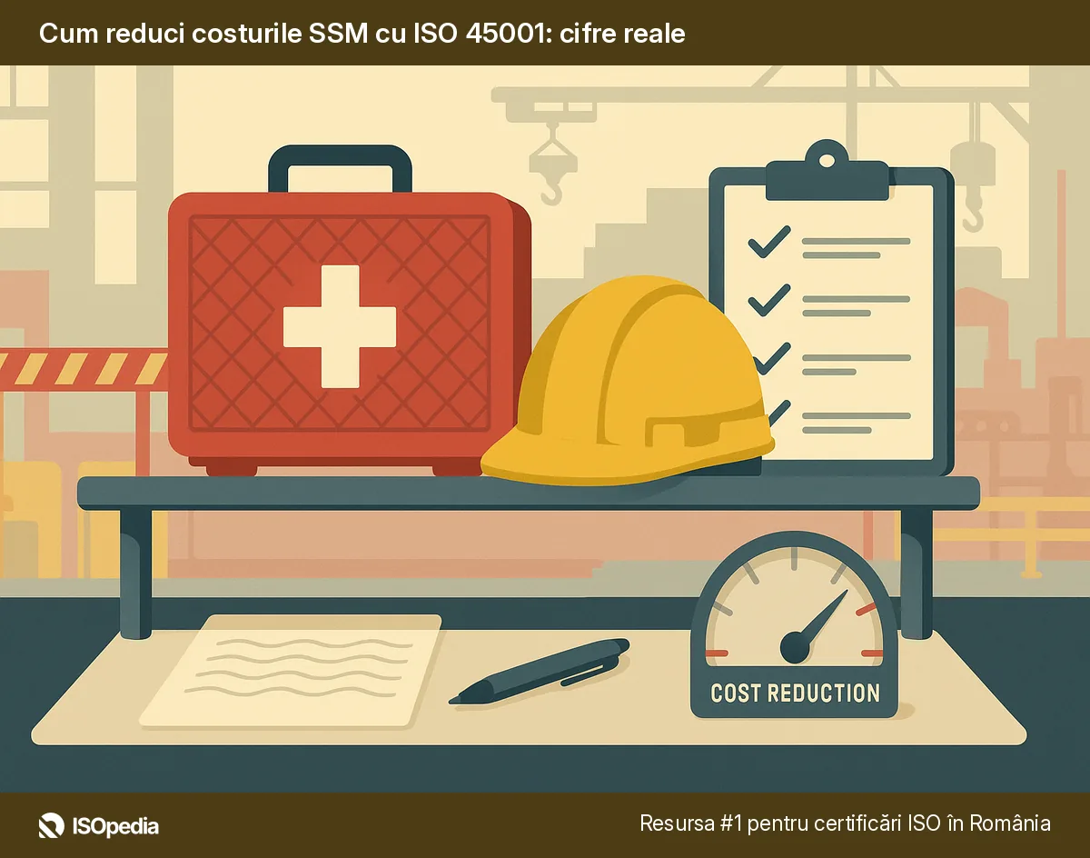 Cum reduci costurile SSM cu ISO 45001: cifre reale