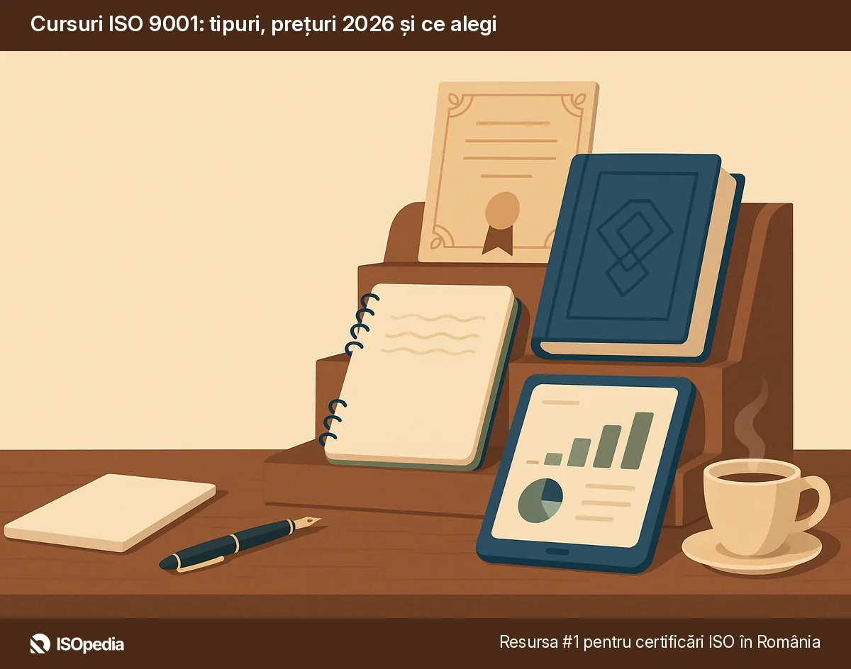 Cursuri ISO 9001: tipuri, prețuri 2026 și ce alegi