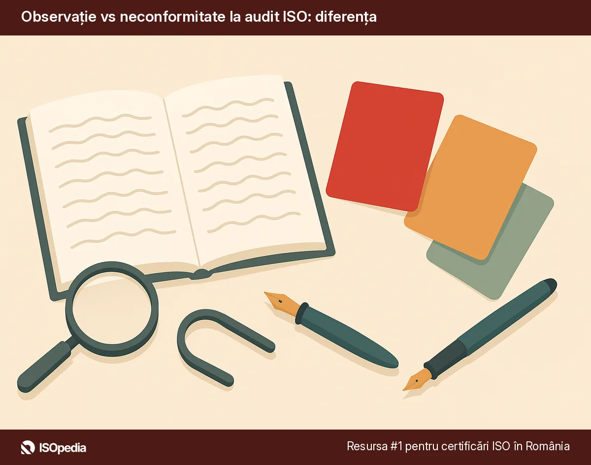 Observație vs neconformitate la audit ISO: diferența