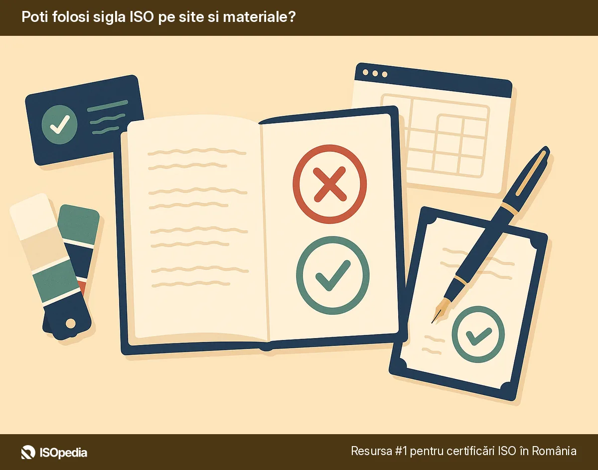 Poti folosi sigla ISO pe site si materiale?
